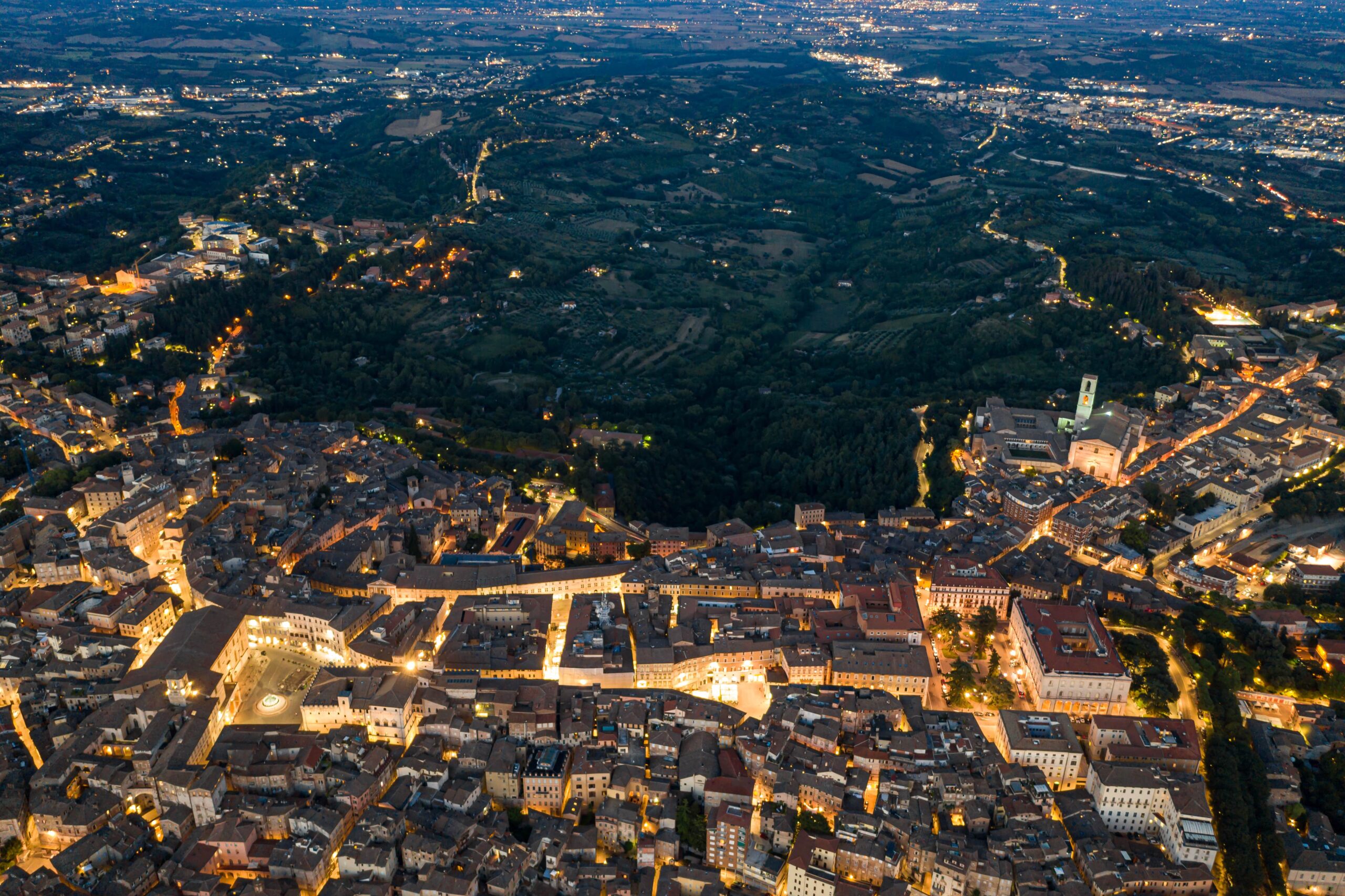 perugia city by night