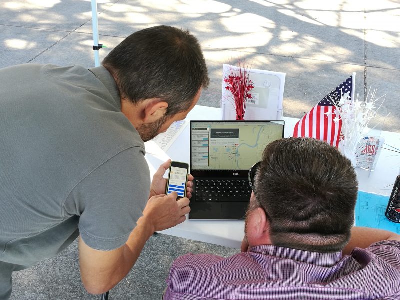 Technicians at work in Oregon Independence Day with Wise Town Dashboard