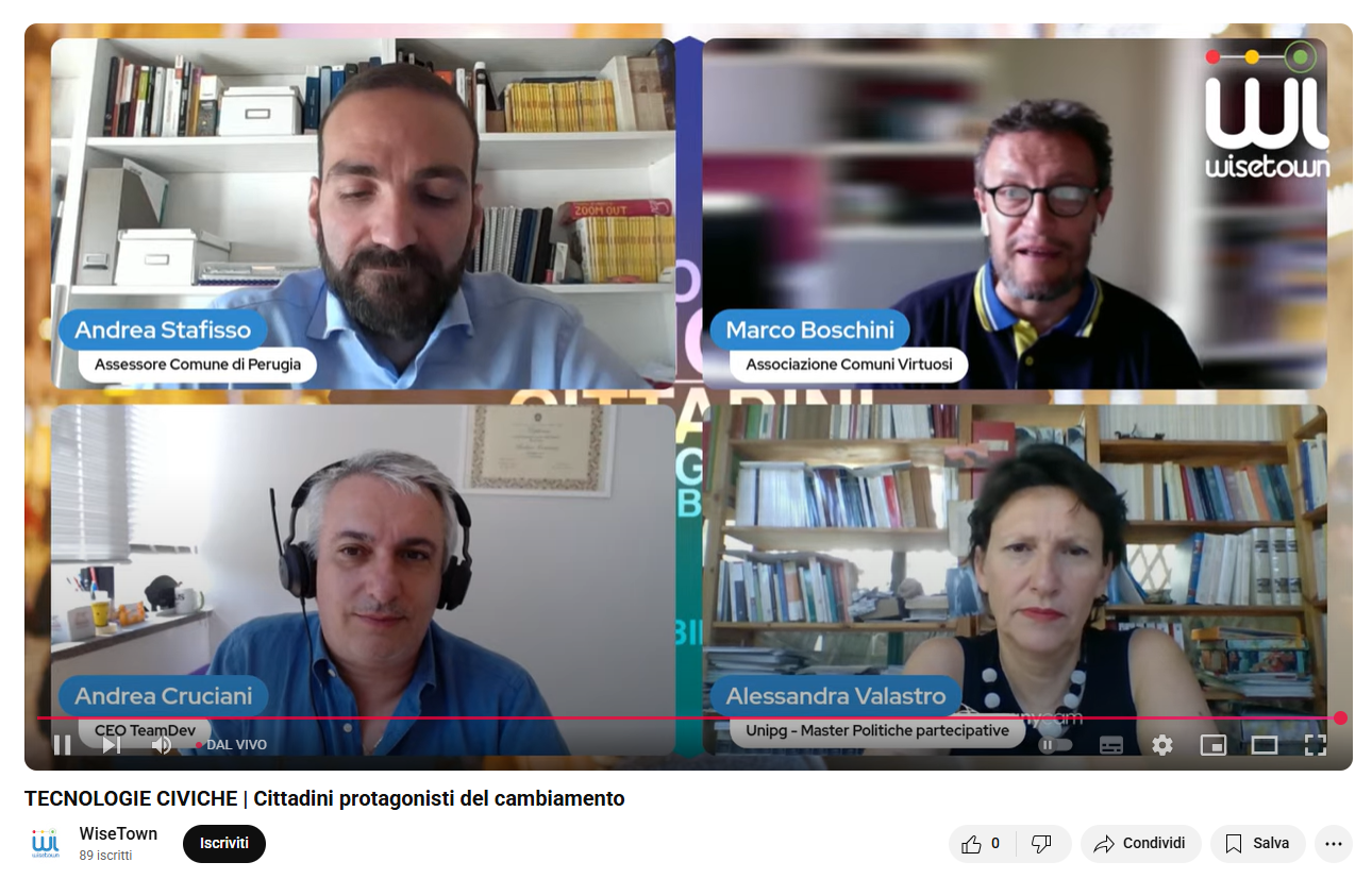 Webinar – Tecnologie Civiche come rendere i Cittadini Protagonisti